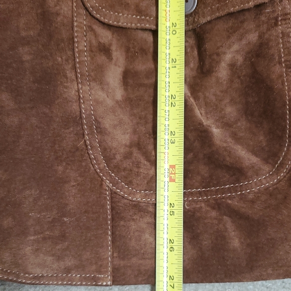 Danier Vintage Chestnut Brown Suede Blazer Country Feminine Jacket Sz 2XL - Picture 12 of 15